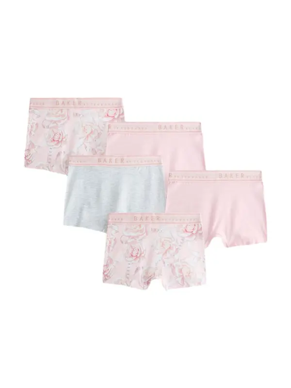 Baker by Ted Baker Baker by Ted Baker Spodnjice  pegasto siva / roza / pastelno roza / bela