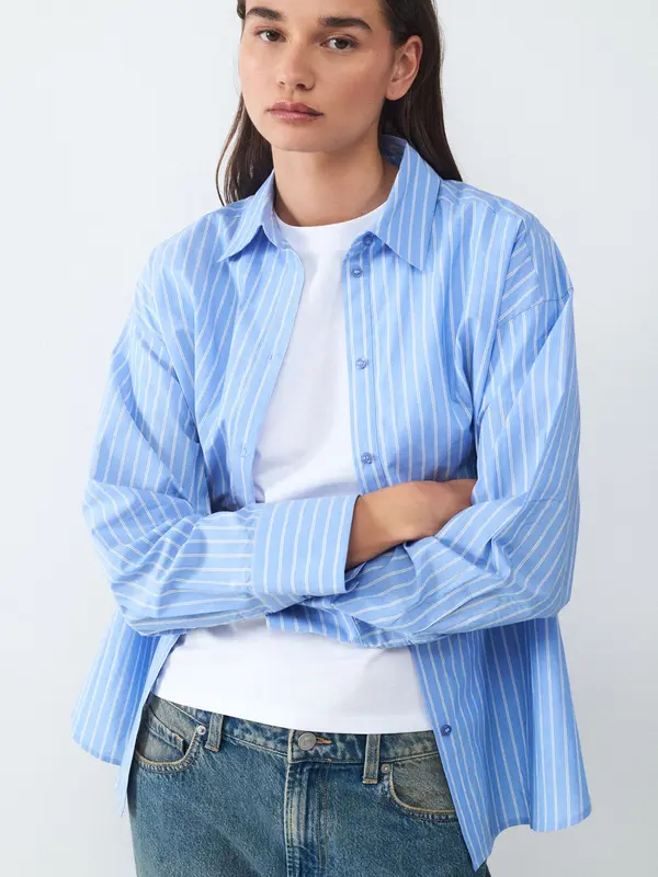 BALMOHK BALMOHK Bluza  svetlo modra / bela