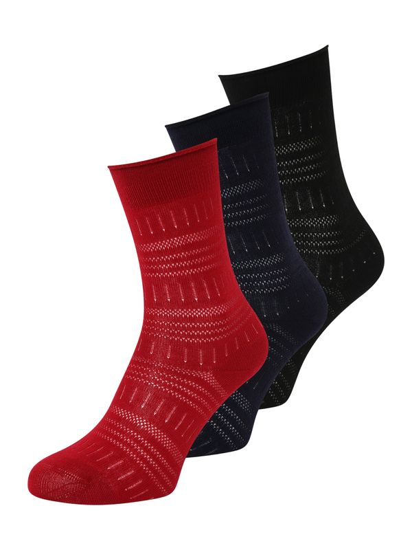 BeckSöndergaard BeckSöndergaard Nogavice 'Lucretia'  mornarska / rdeča / črna