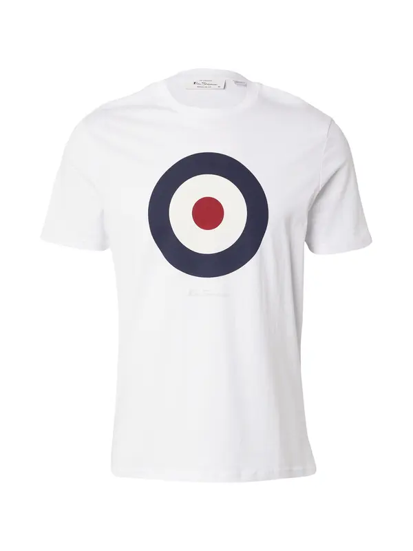 Ben Sherman Ben Sherman Majica 'Signature Target'  mornarska / češnjevo rdeča / bela / off-bela