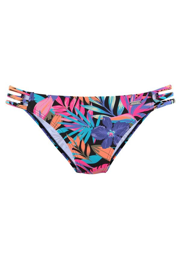 BENCH BENCH Bikini hlačke 'Pitch'  cijansko modra / sliva / neonsko roza / črna
