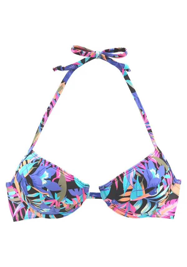 BENCH BENCH Bikini zgornji del  cijansko modra / temno liila / roza / črna