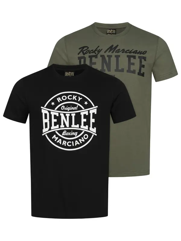 Benlee Benlee Majica 'Darcut'  oliva / črna / bela