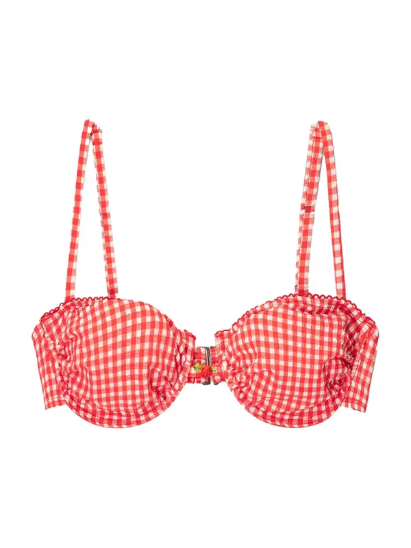 Bershka Bershka Bikini zgornji del  rdeča / bela