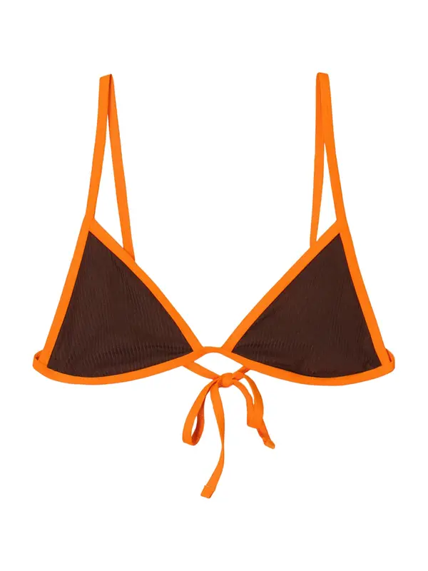 Bershka Bershka Bikini zgornji del  rjava / temno oranžna
