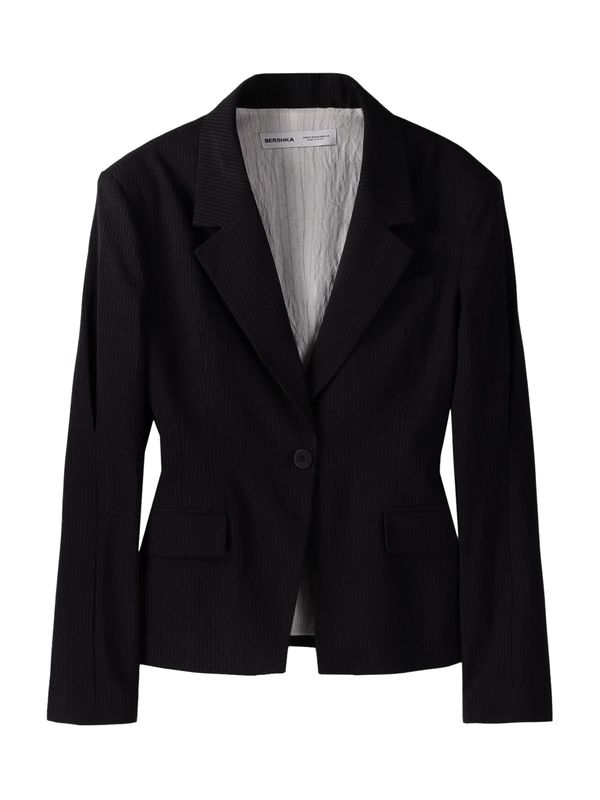 Bershka Bershka Blazer  črna / off-bela