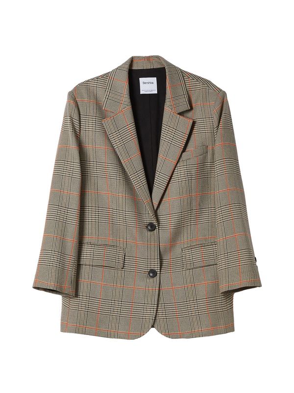 Bershka Bershka Blazer  siva / oranžna / črna / off-bela