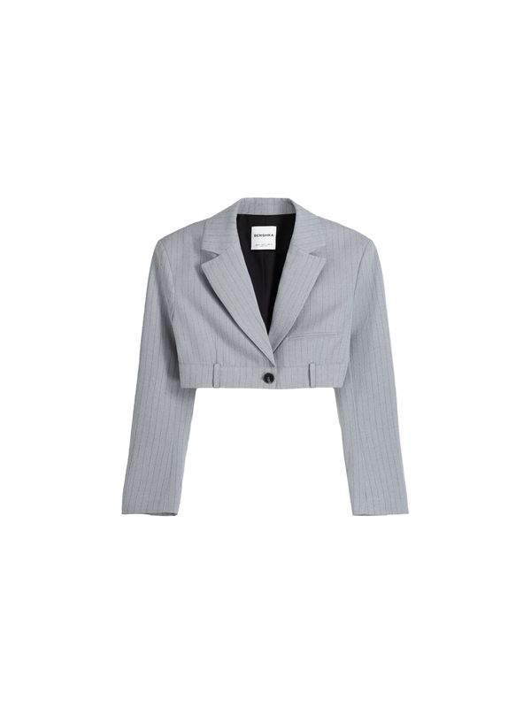 Bershka Bershka Blazer  svetlo siva / temno siva