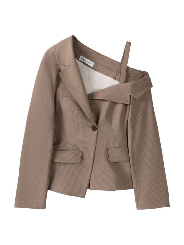 Bershka Bershka Blazer  temno bež