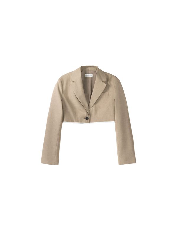 Bershka Bershka Blazer  temno siva / bela