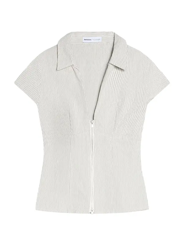 Bershka Bershka Bluza  barva blata / naravno bela