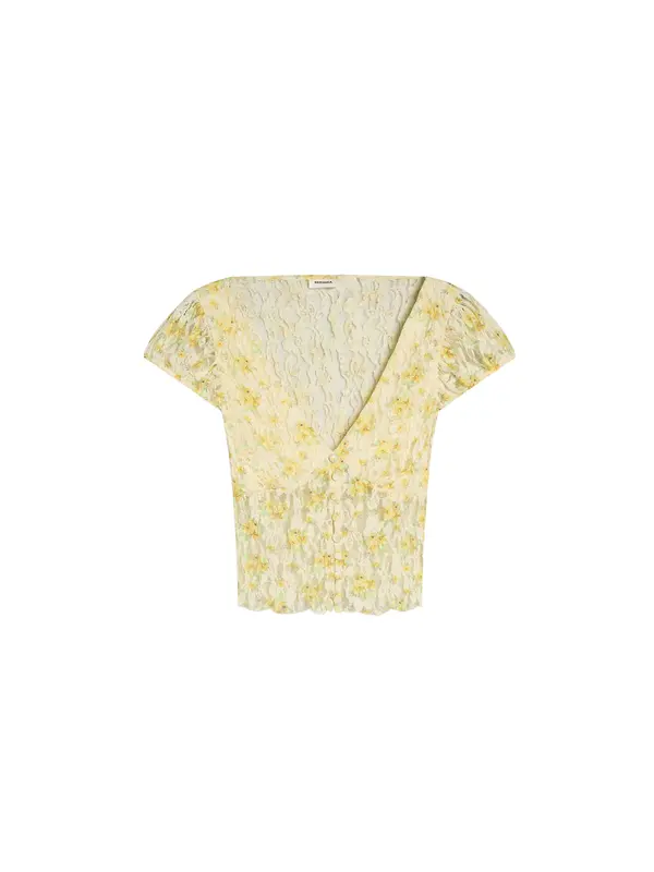 Bershka Bershka Bluza  rumena / svetlo rumena / svetlo zelena