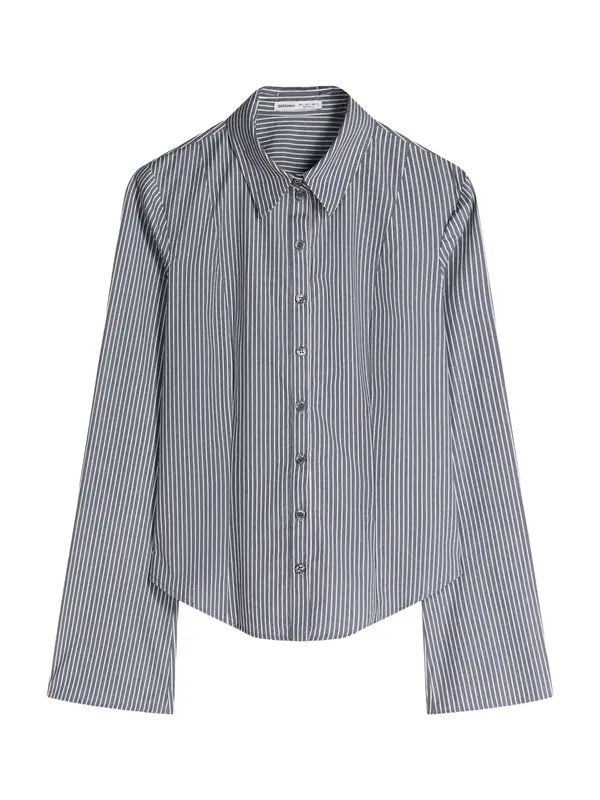 Bershka Bershka Bluza  siva / bela