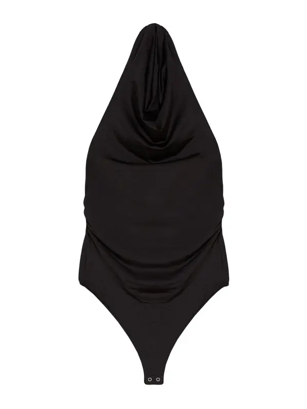Bershka Bershka Bodi majica  črna