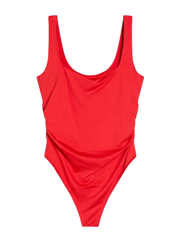 Bershka Bershka Bodi majica  rdeča
