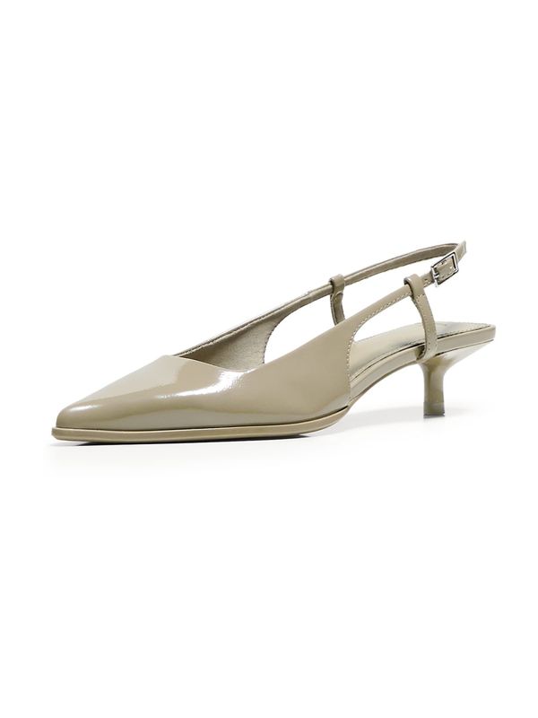 Bershka Bershka Čevlji s peto in s paščki  kaki