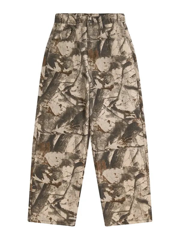 Bershka Bershka Hlače  bež / svetlo rjava / oliva