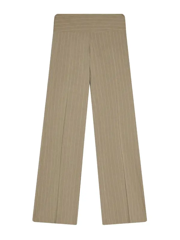 Bershka Bershka Hlače  kaki / bela