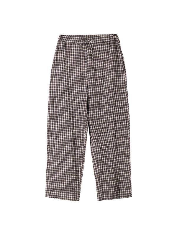 Bershka Bershka Hlače  marine / temno rjava / bela