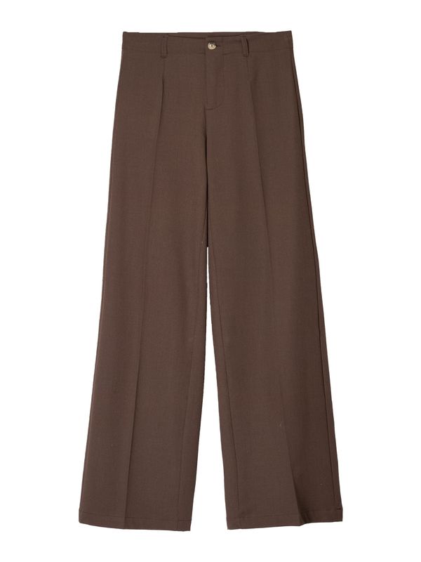 Bershka Bershka Hlače na rob  rjava