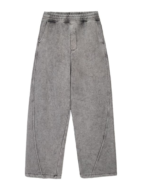 Bershka Bershka Hlače  pegasto črna