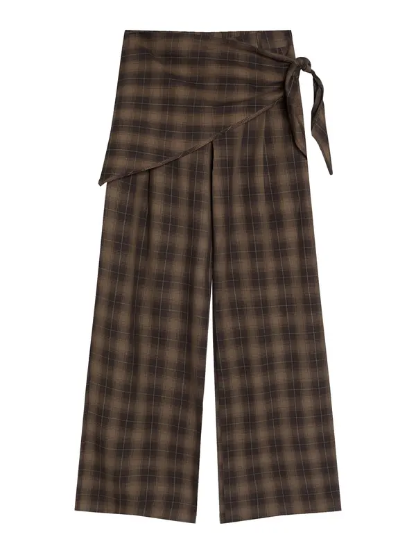 Bershka Bershka Hlače  rjava / temno rjava