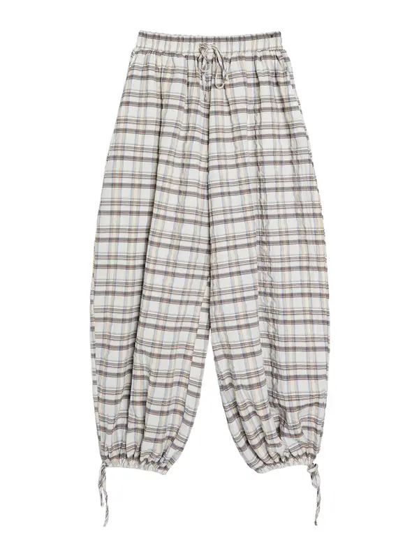 Bershka Bershka Hlače  svetlo modra / čokolada / temno oranžna / bela