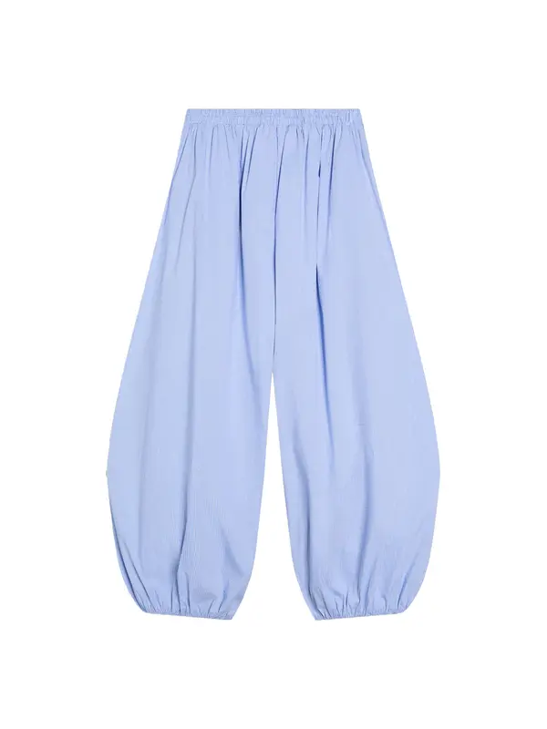 Bershka Bershka Hlače  svetlo modra / pastelno rdeča