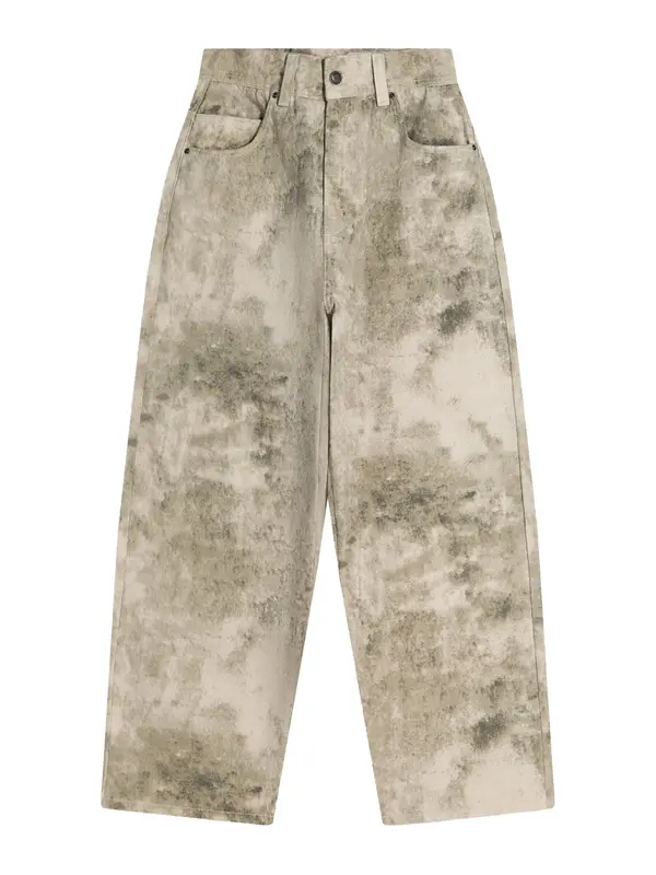 Bershka Bershka Hlače  zelena / svetlo zelena
