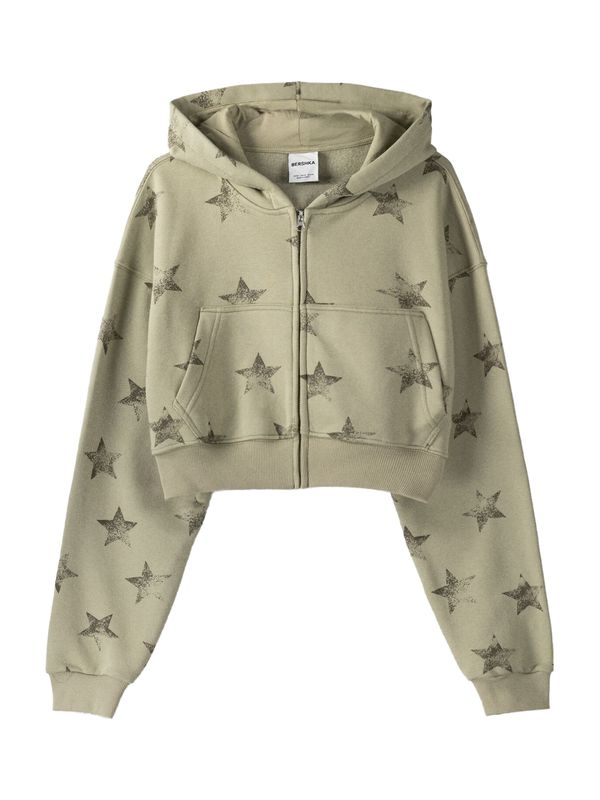 Bershka Bershka Jopa na zadrgo  kit / temno zelena