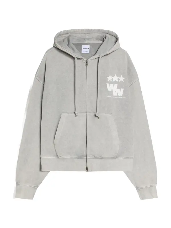 Bershka Bershka Jopa na zadrgo  siva / bela