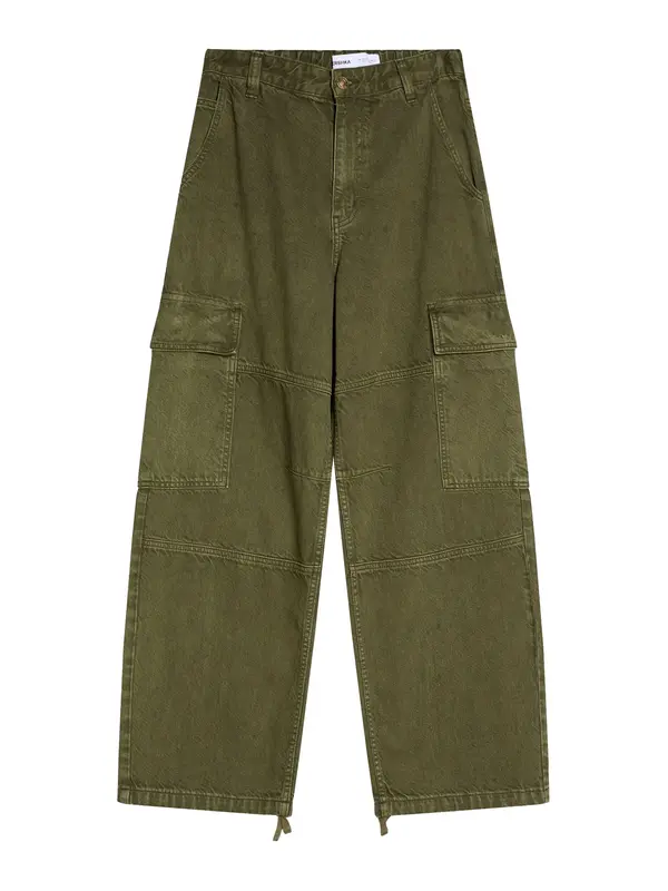 Bershka Bershka Kargo kavbojke  kaki