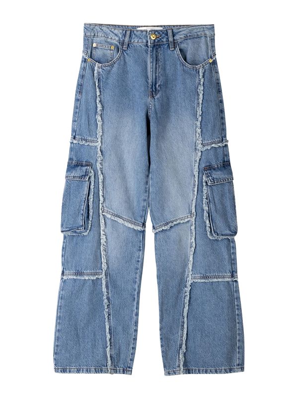 Bershka Bershka Kargo kavbojke  moder denim