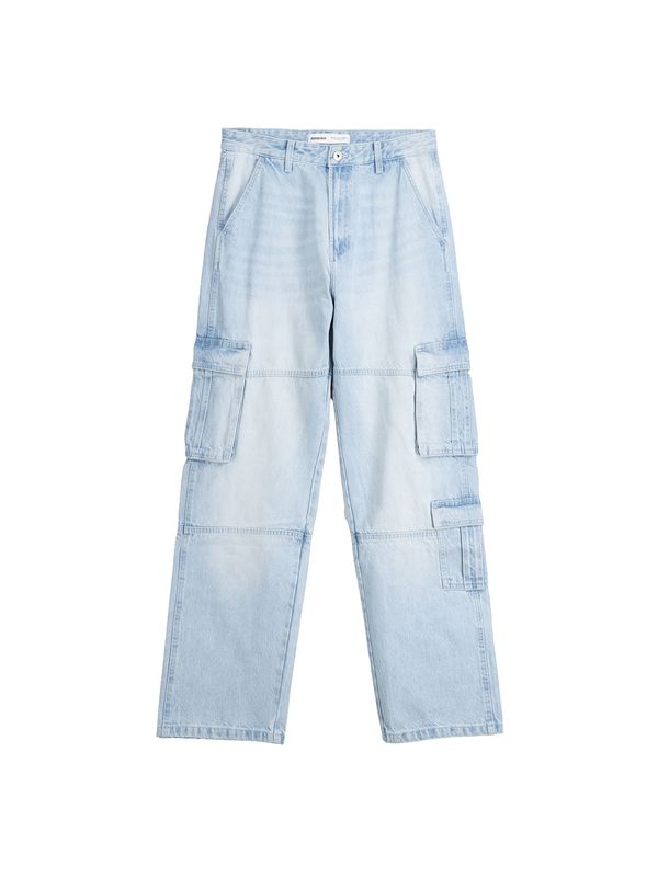 Bershka Bershka Kargo kavbojke  moder denim