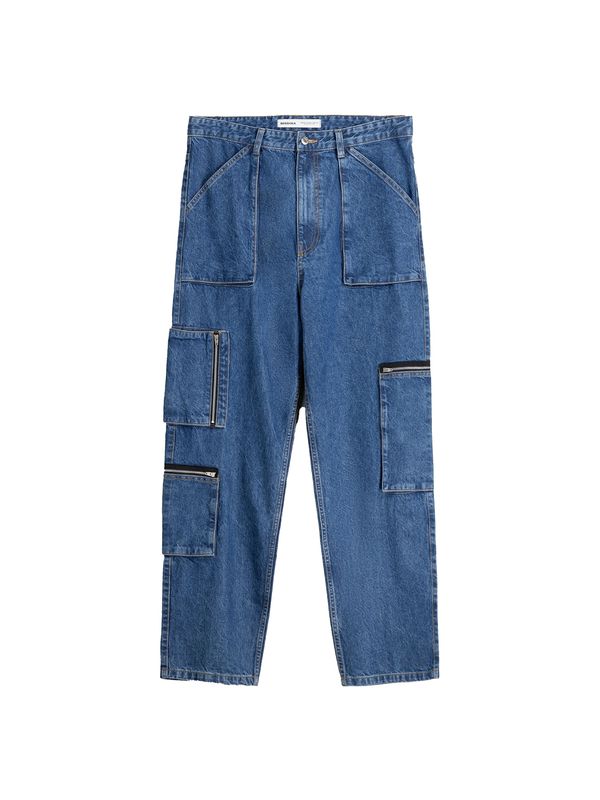 Bershka Bershka Kargo kavbojke  moder denim