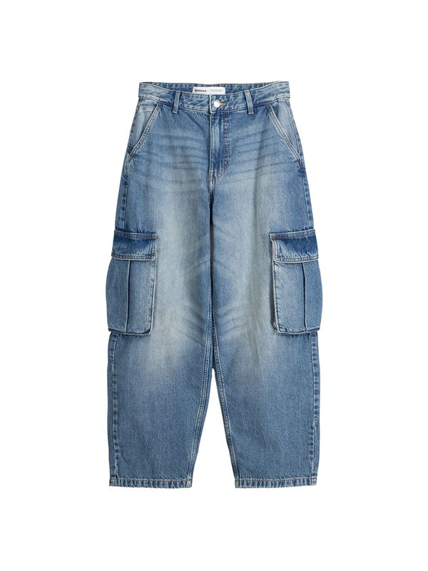 Bershka Bershka Kargo kavbojke  moder denim