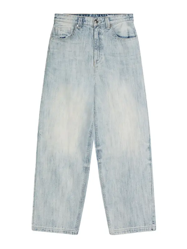 Bershka Bershka Kavbojke  bež / moder denim / rjava