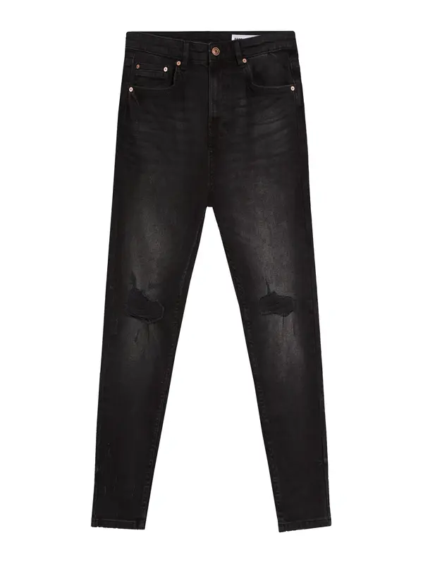 Bershka Bershka Kavbojke  črn denim