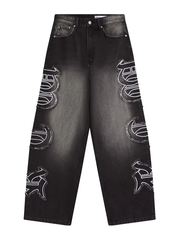 Bershka Bershka Kavbojke  črn denim