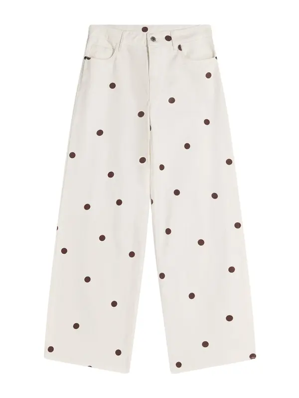Bershka Bershka Kavbojke  ecru / temno rjava