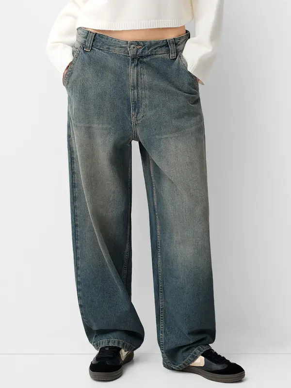 Bershka Bershka Kavbojke  moder denim