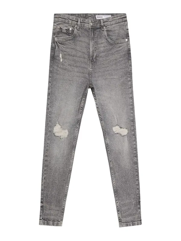 Bershka Bershka Kavbojke  siv denim