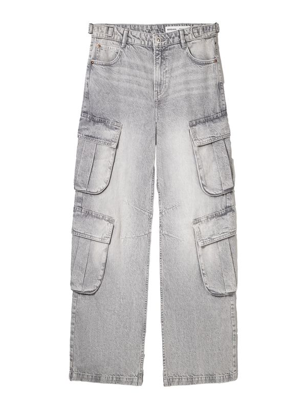 Bershka Bershka Kavbojke  siv denim