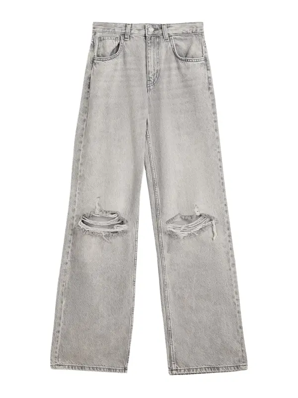 Bershka Bershka Kavbojke  siv denim