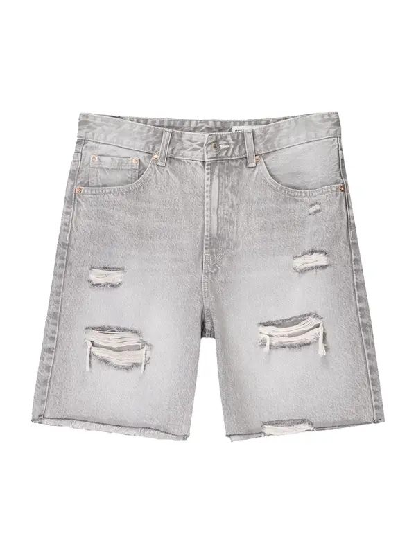 Bershka Bershka Kavbojke  svetlo siva