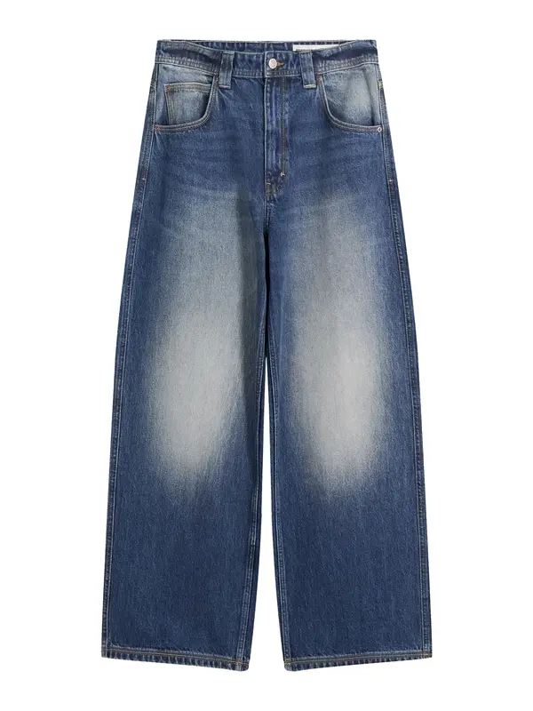 Bershka Bershka Kavbojke  temno modra