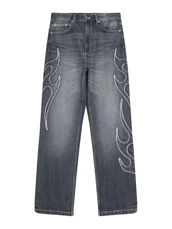 Bershka Bershka Kavbojke  temno modra