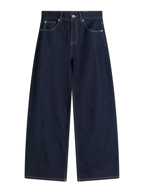 Bershka Bershka Kavbojke  temno modra