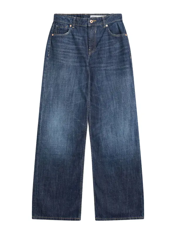 Bershka Bershka Kavbojke  temno modra