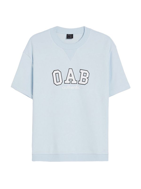 Bershka Bershka Majica  azur / črna / bela